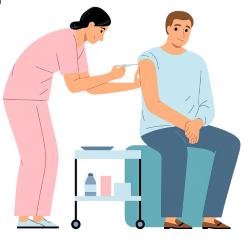 patient recevant des soins par une infirmière